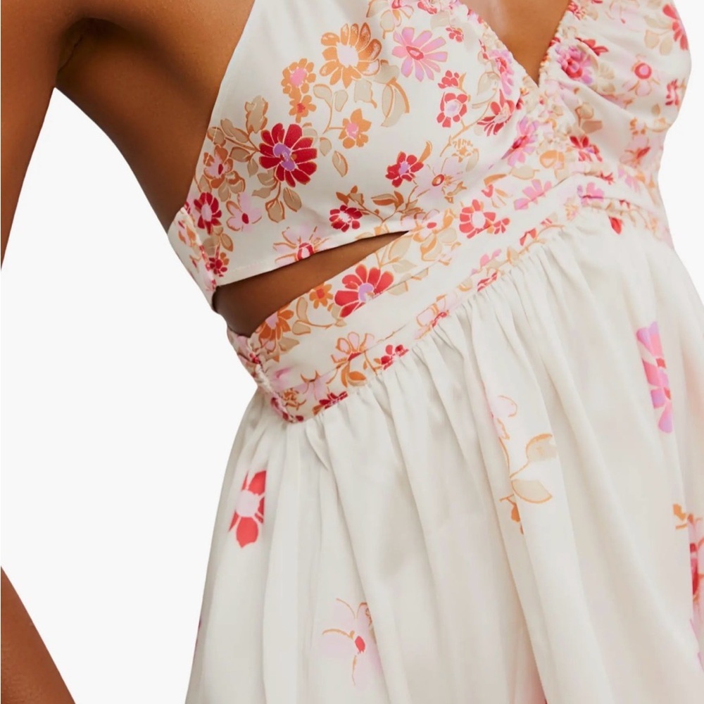 Free People Oasis Placed Floral Mini Slipdress Size Large - Picture 4 of 5